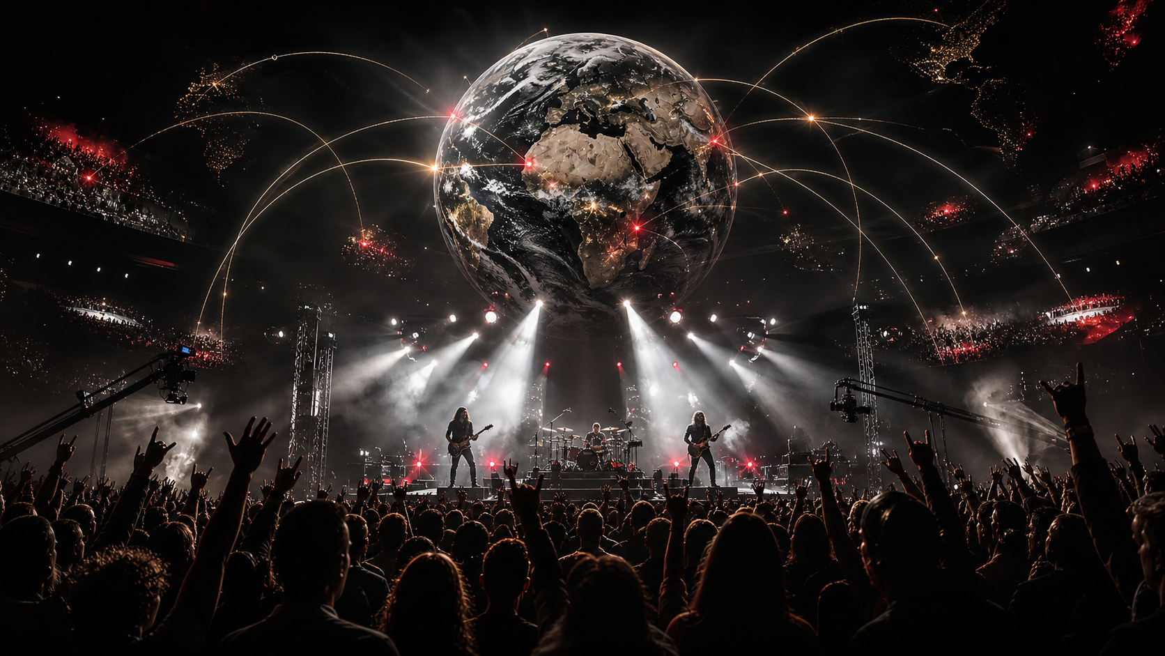 Worldwide connected live-music network